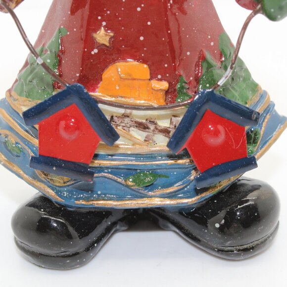Vintage Santa Claus Figurine Christmas Resin Figurine Multicolor 5.5 - Picture 3 of 7